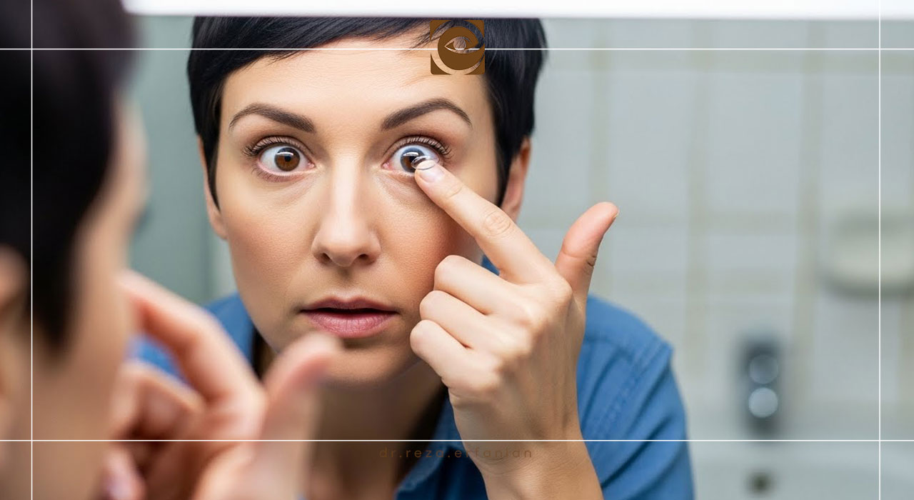 درمان انحراف (استرابیسم) چشم با لنز